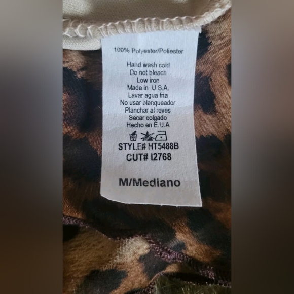 'Lovely day' Leopard Print Crop Top With Bra Shelf Lining - Picture 10 of 10